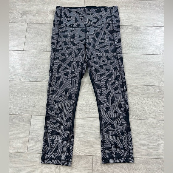 Lululemon Pace Rival High-Rise Crop Leggings 22" Labyrinth Black Light Cast - Picture 6 of 16